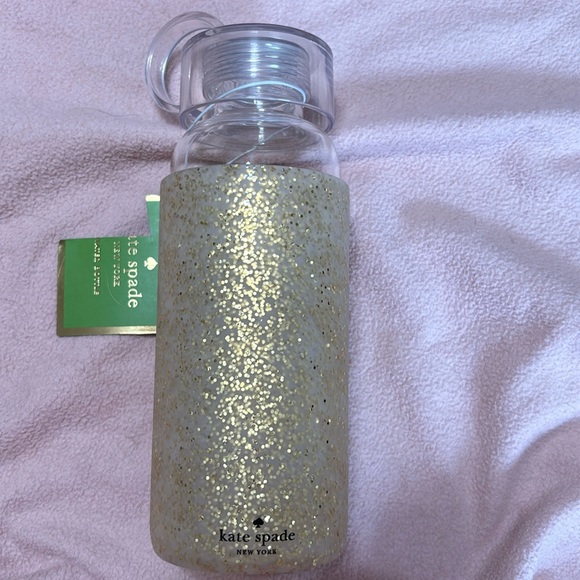 kate spade Other New Kate Spade Gold Glitter Water Bottle Poshmark